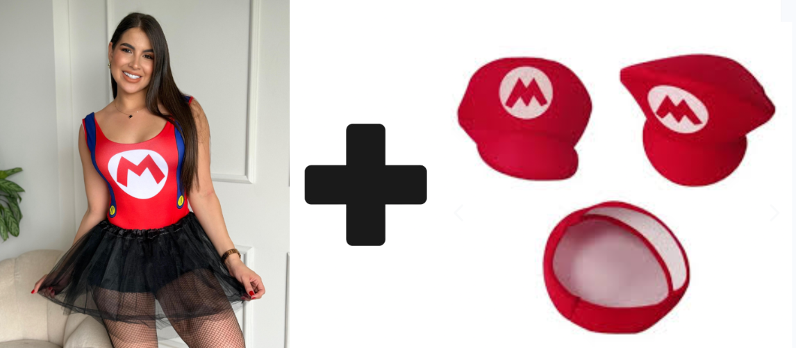 BODY MARIO BROSS + GORRO