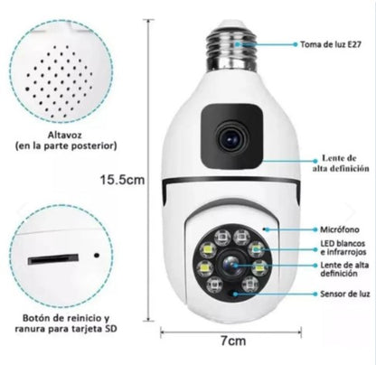 Camara bombillo 360°